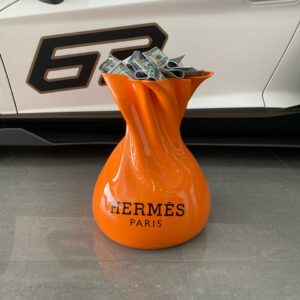 money bag hermes luxury art dubai