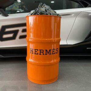 money barrel hermes iconic art Dubai