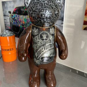 Fashion bear Louis standing Dubai luxury art