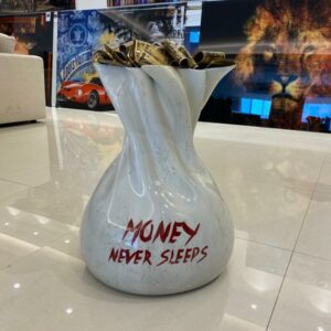 Money never sleeps luxury art Dubai