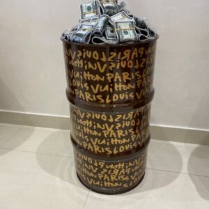 Money Barrel LV luxury art Dubai